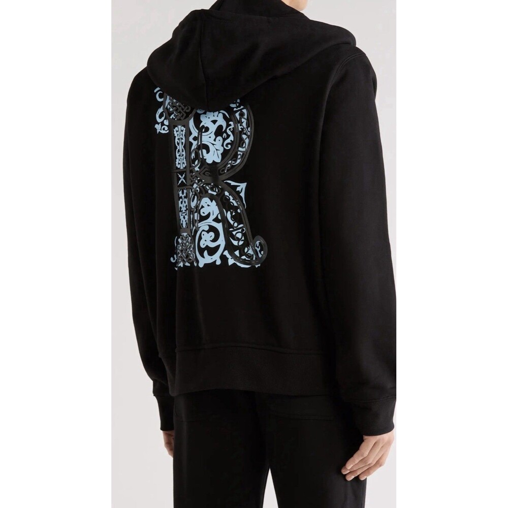 RTA Floyd Full Zip Graphic Logo Hoodie Floyd Illuminated Zip Hoodie L NWT
